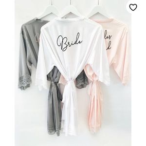 White lace Bride wedding robe
